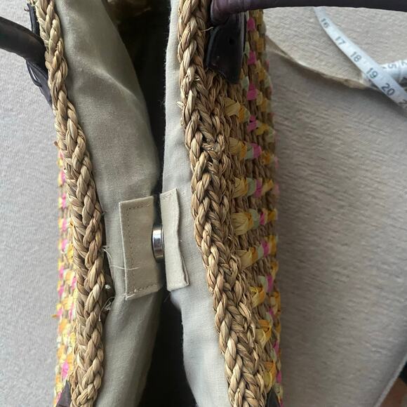 Large straw beach bag Colorful 12x19 vacation cruise shopping - Picture 5 of 9